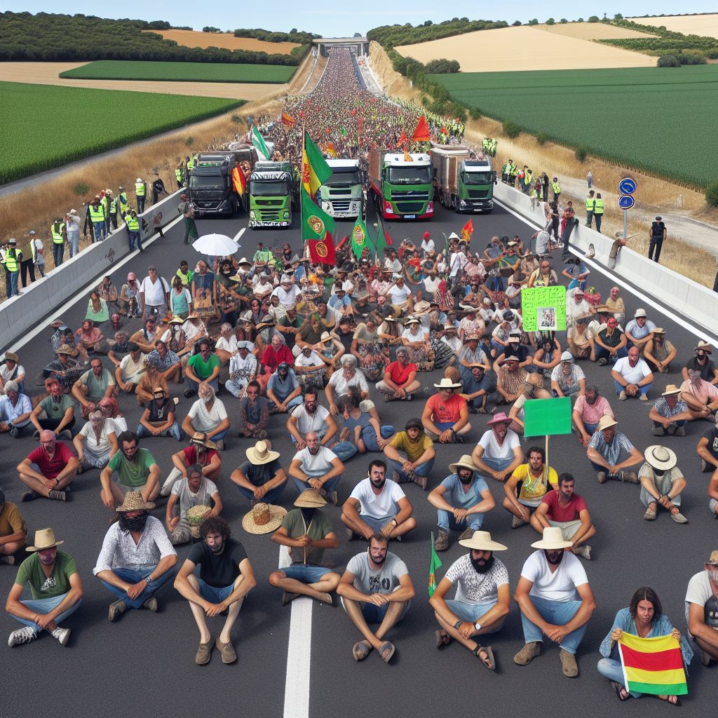 Las protestas de los agricultores cortan la AP-7 en La Junquera y varias zonas fronterizas con Portugal