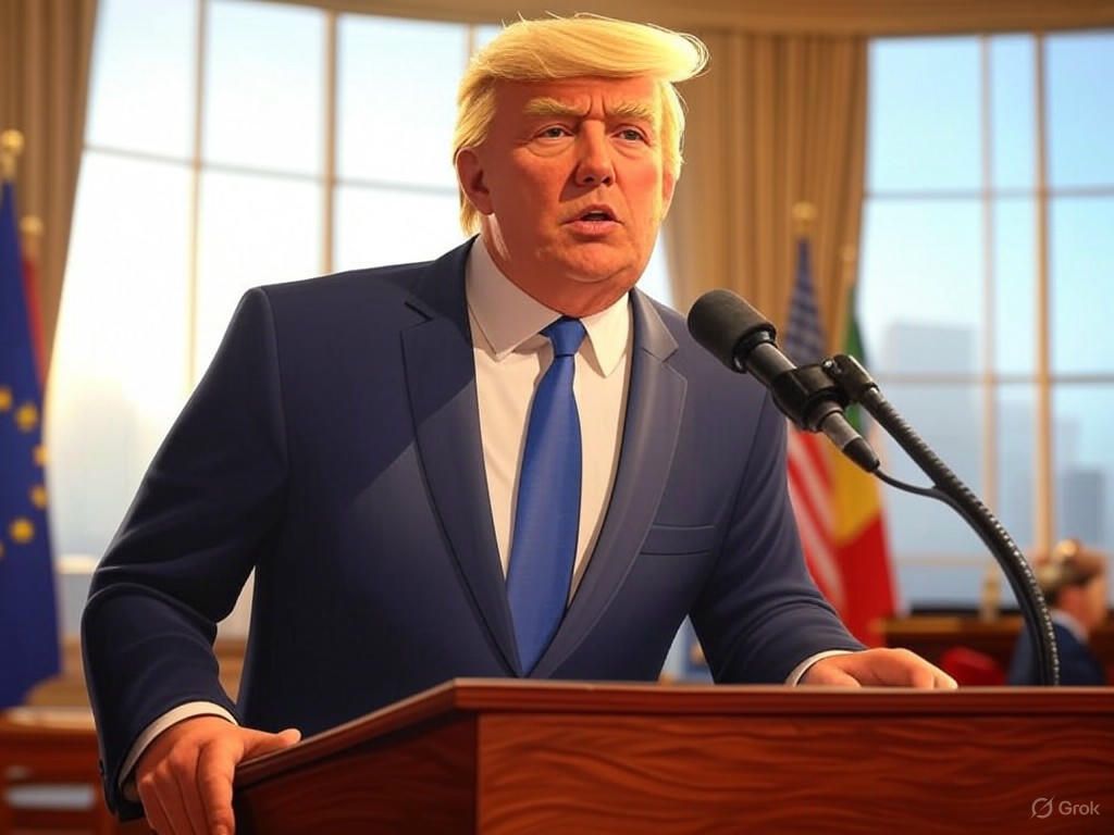 Trump ataca a la UE y defiende aranceles; aborda tensiones con Irán, Rusia y Ucrania