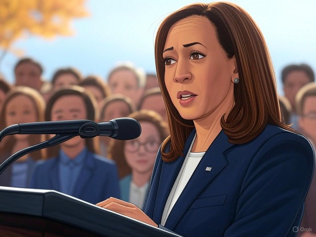 Kamala Harris crítica al gobierno de Trump en su reaparición pública